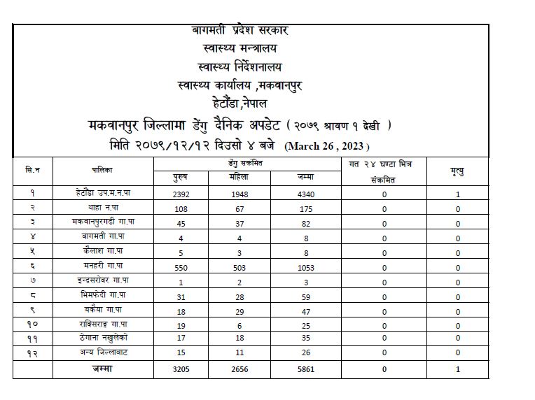 Dengue Report